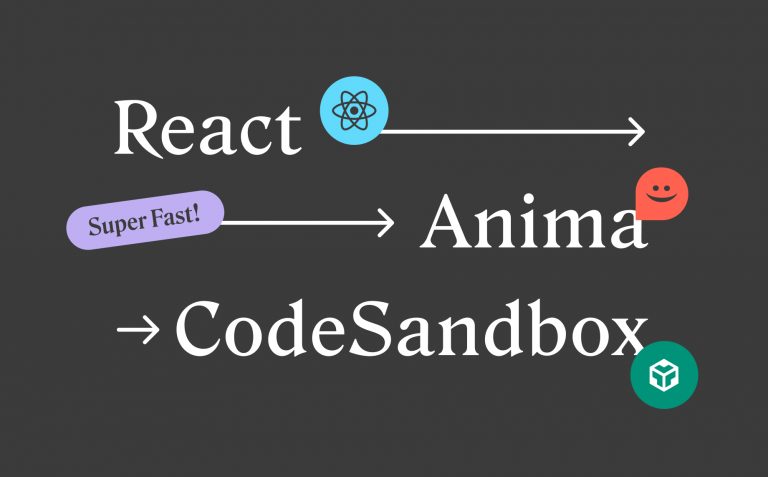 Experience React from Anima in CodeSandbox