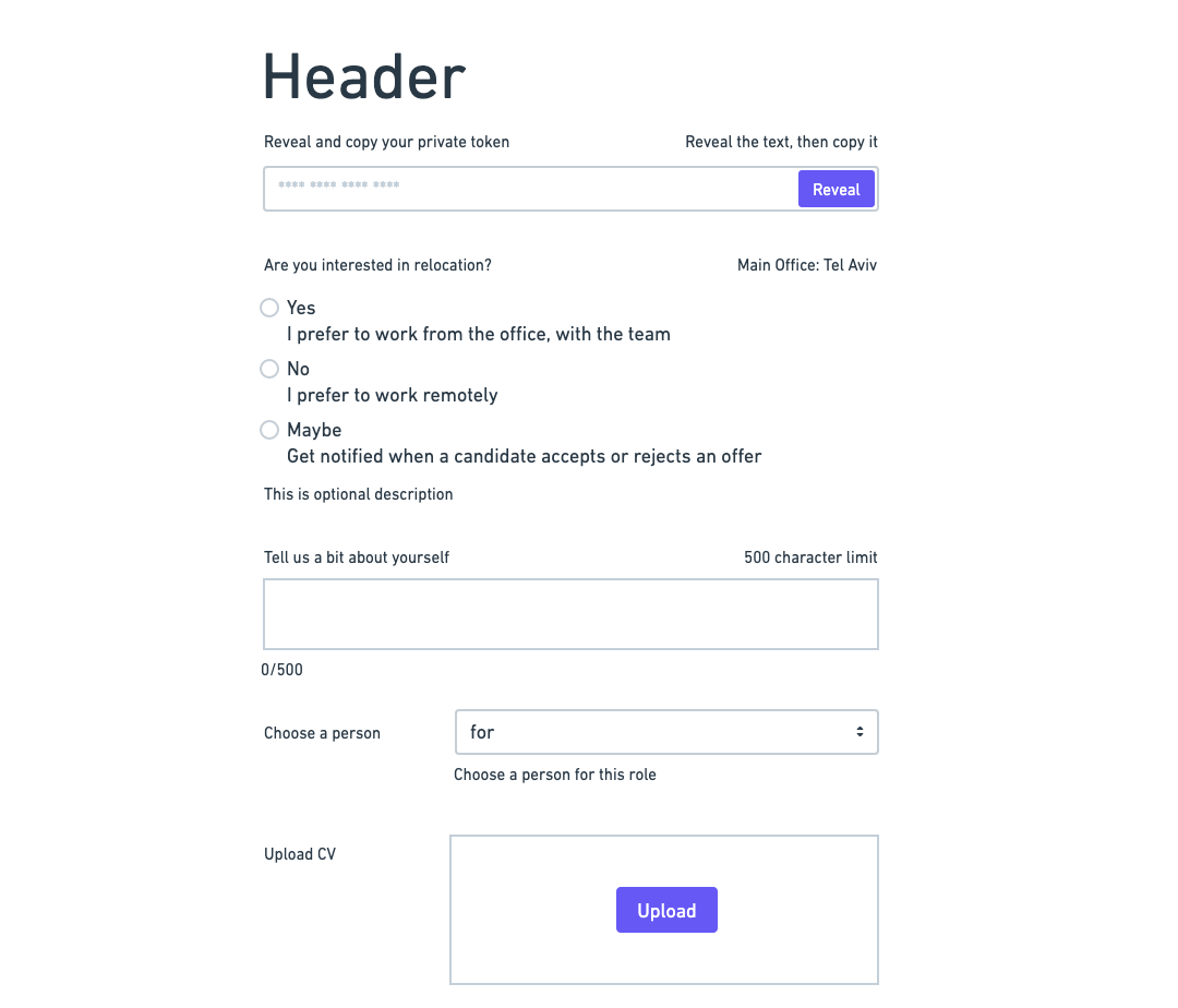 A simple form wireframe.