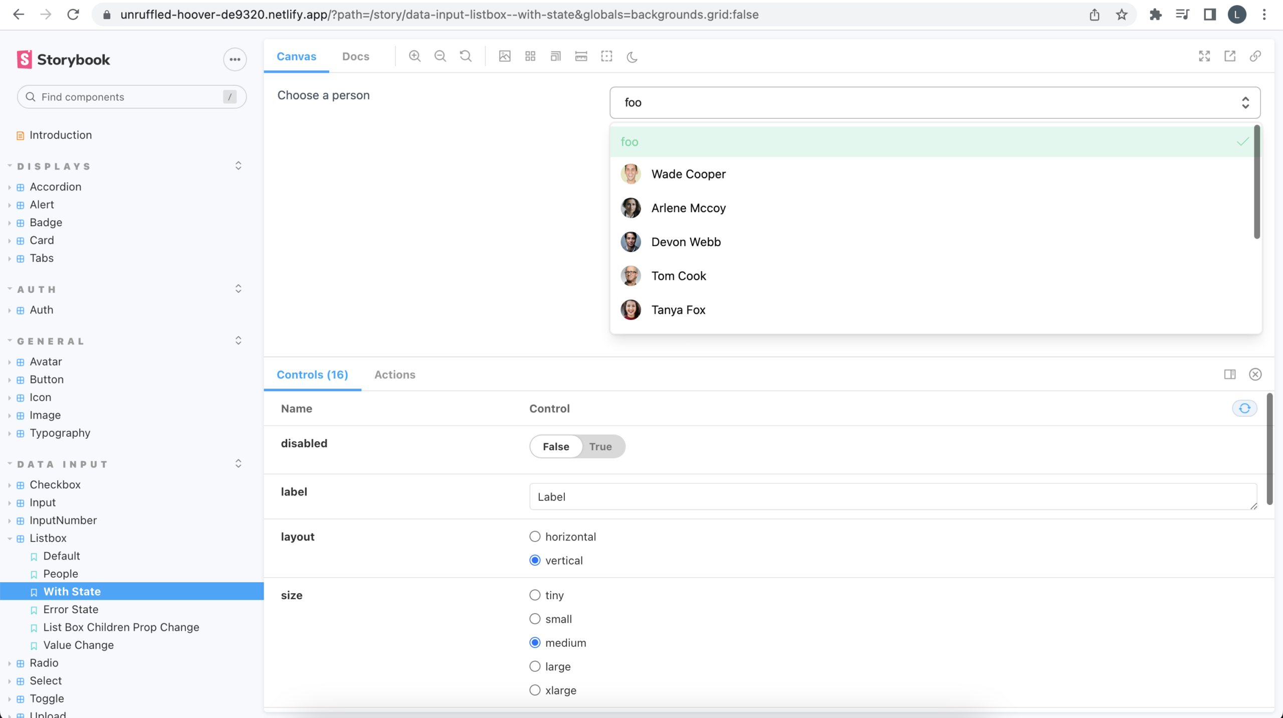 The component behavior in Storybook is precisely reproduced in Figma