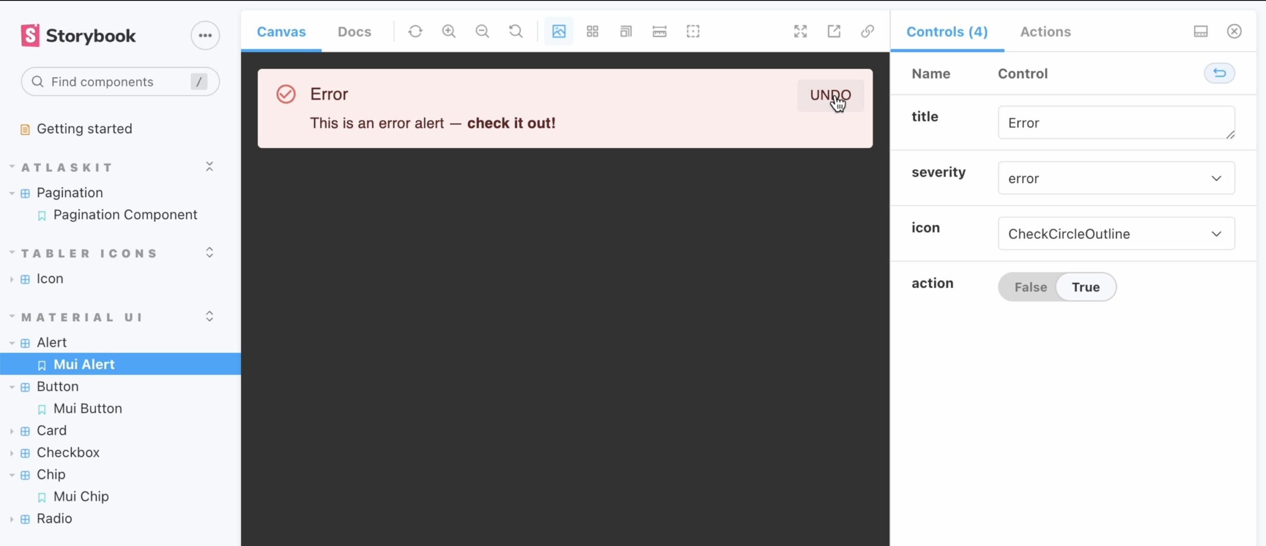 Switch between different code properties in Storybook for an accurate visual representation of each component and its variants in production