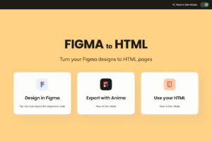 Introducing HTML Support In Figma's Dev Mode With Anima - Anima Blog