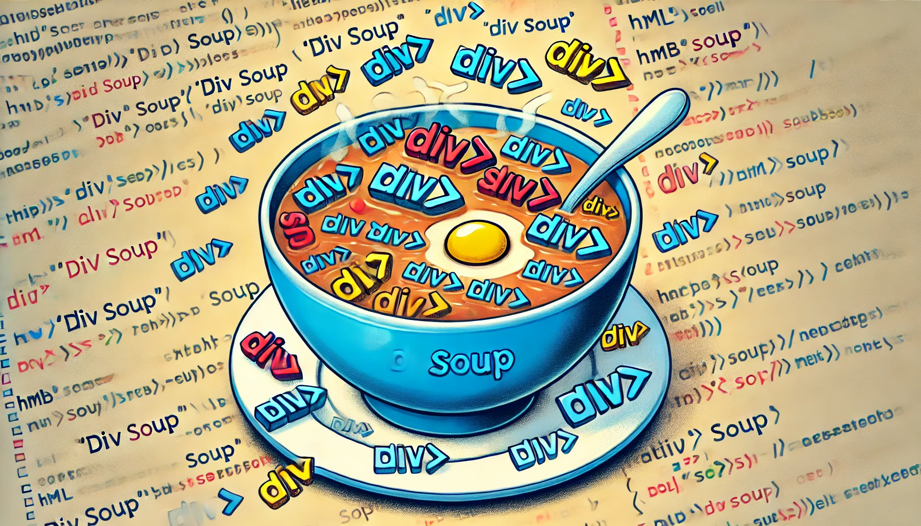 div soup -by DallE - Semantic HTML