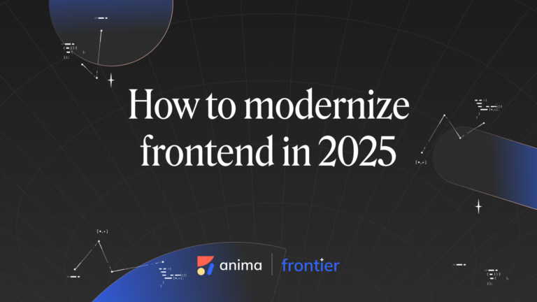 Modernize frontend in 2025