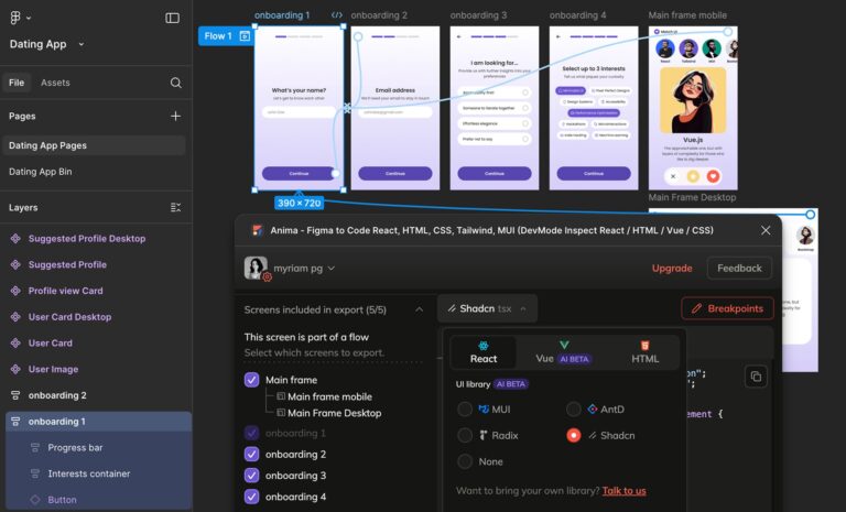 mutliscreen in Figma