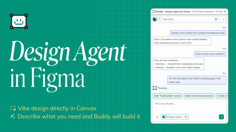 Figma AI design assistant - UX Co-Pilot - Buddy by Anima