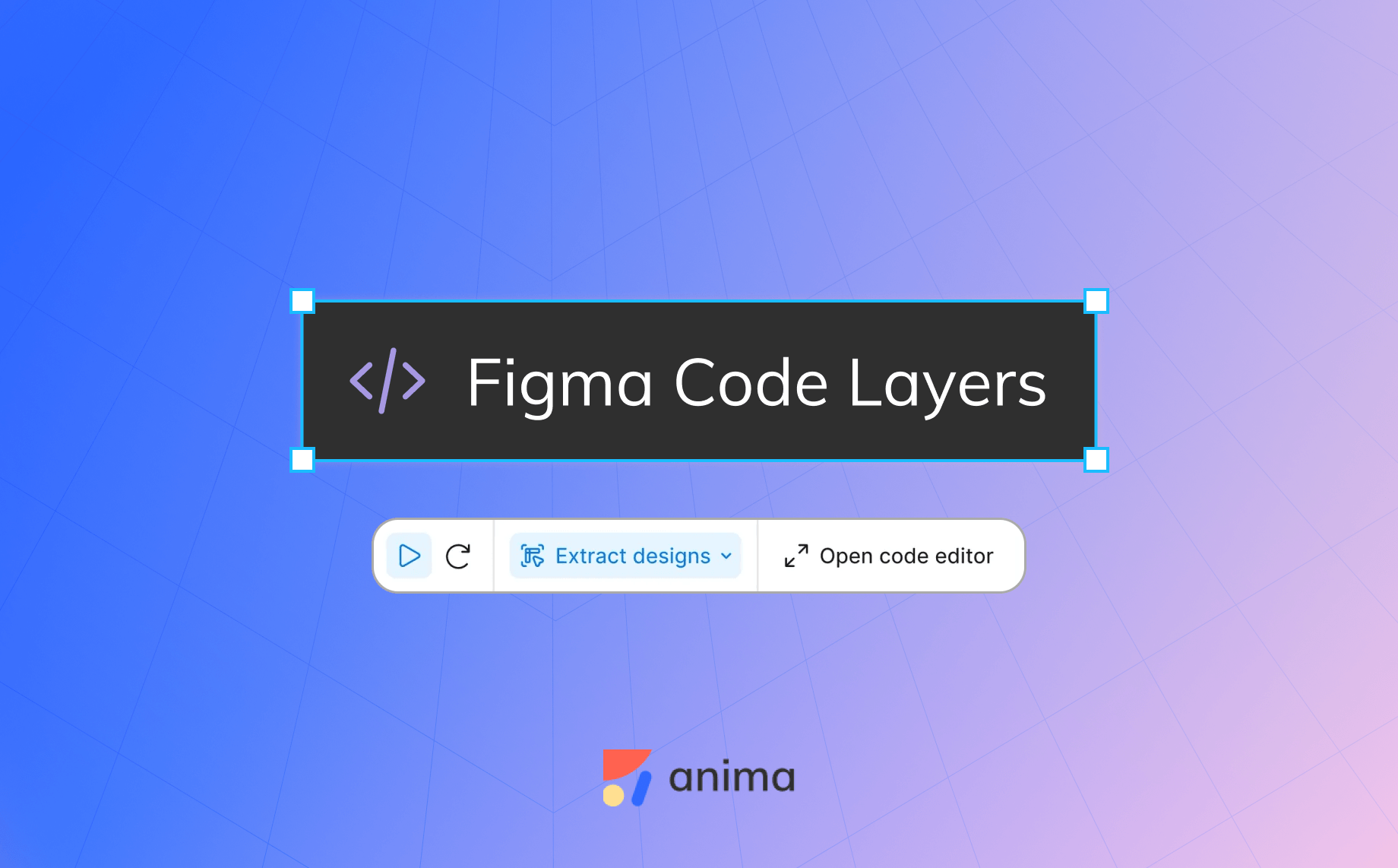 Figma Code Layers cover with Anima logo